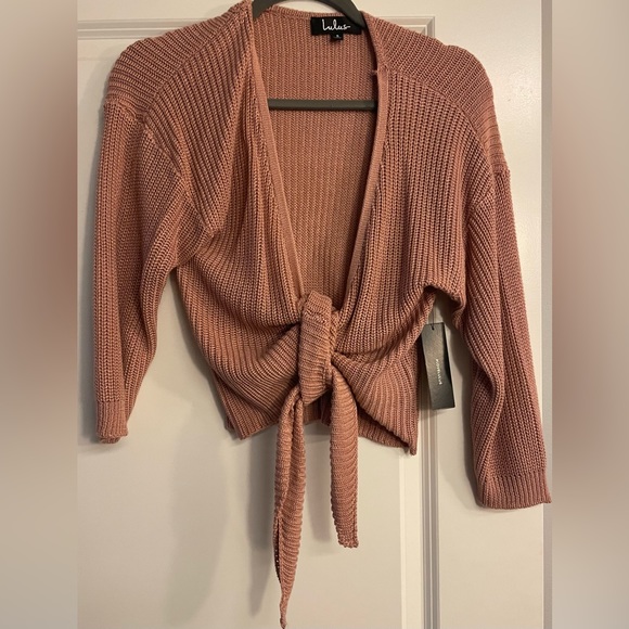 NWT Say Something Sweet Rusty Rose
Knit Tie-Front Sweater - Picture 3 of 4